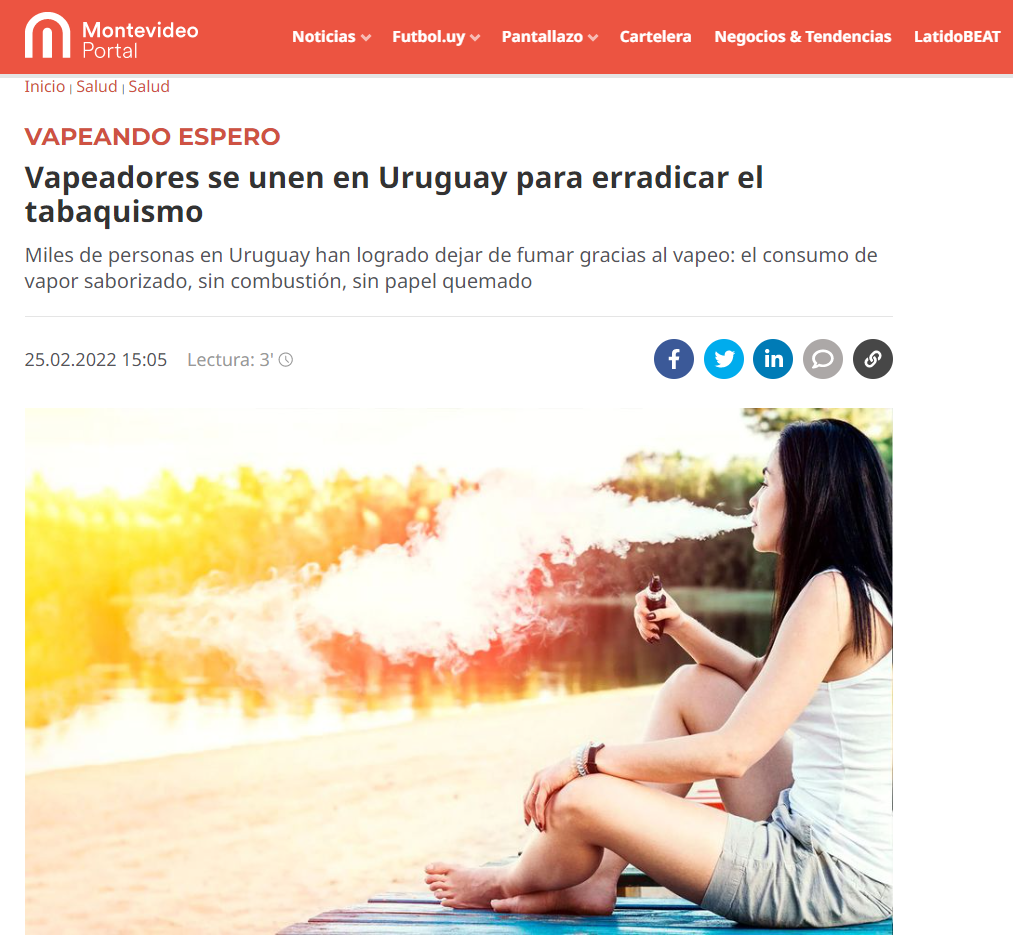 Vapeadores se unen en Uruguay para erradicar el tabaquismo