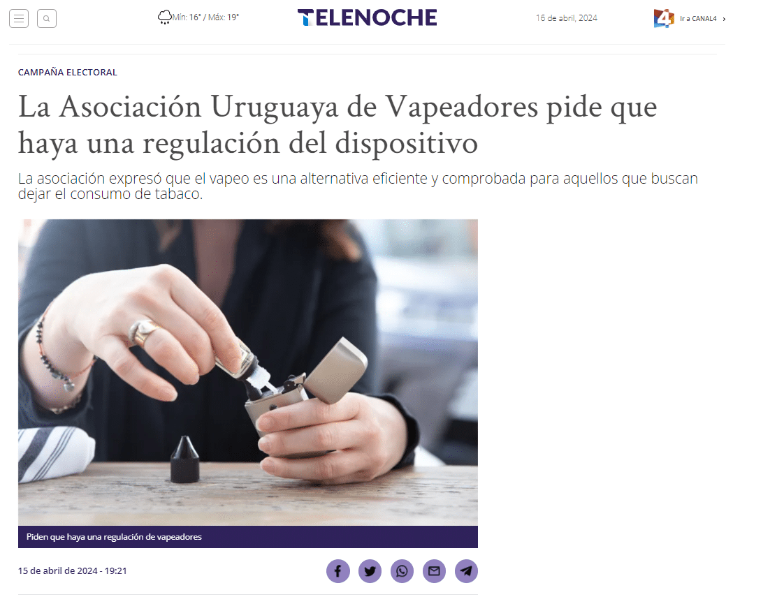 La Asociación Uruguaya de Vapeadores pide que haya una regulación del dispositivo